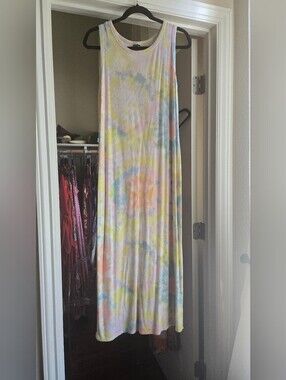 Pastel Tie-Dye Maxi Dress